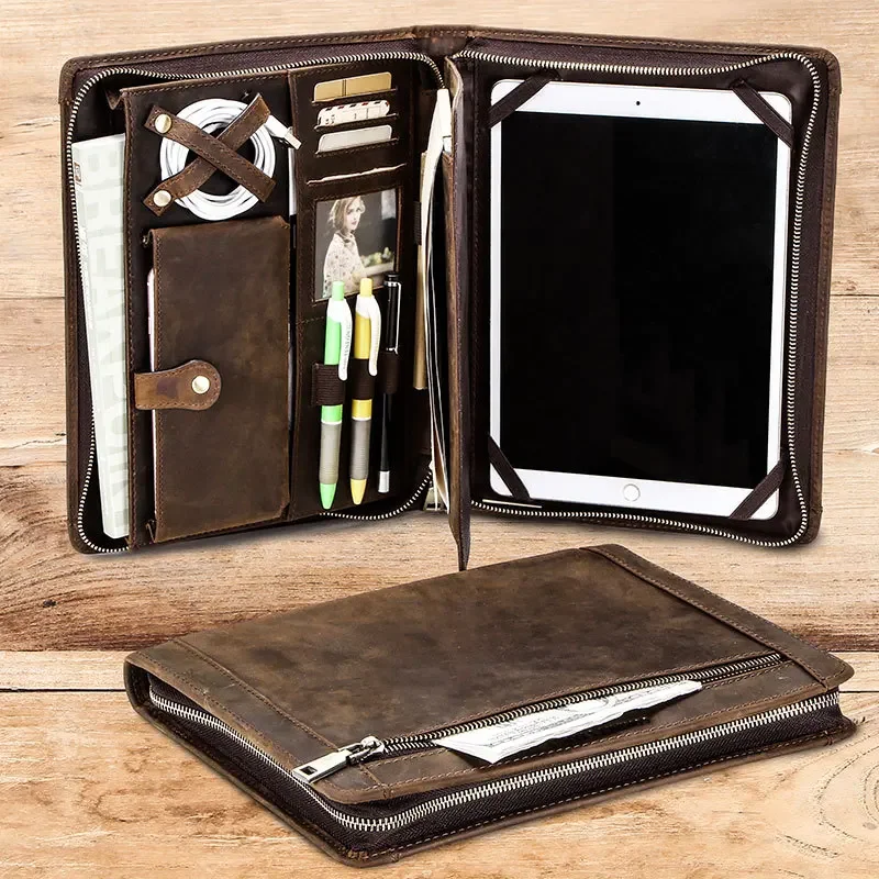 Tech Accessories Tablet - กระเป๋าเก็บแท็บเล็ตสำหรับไอแพดพร้อมช่องใส่ปากกา สายดาต้า อุปกรณ์จัดระเบียบโทรศัพท์ อุปกรณ์เสริมเทคโนโลยี หนัง