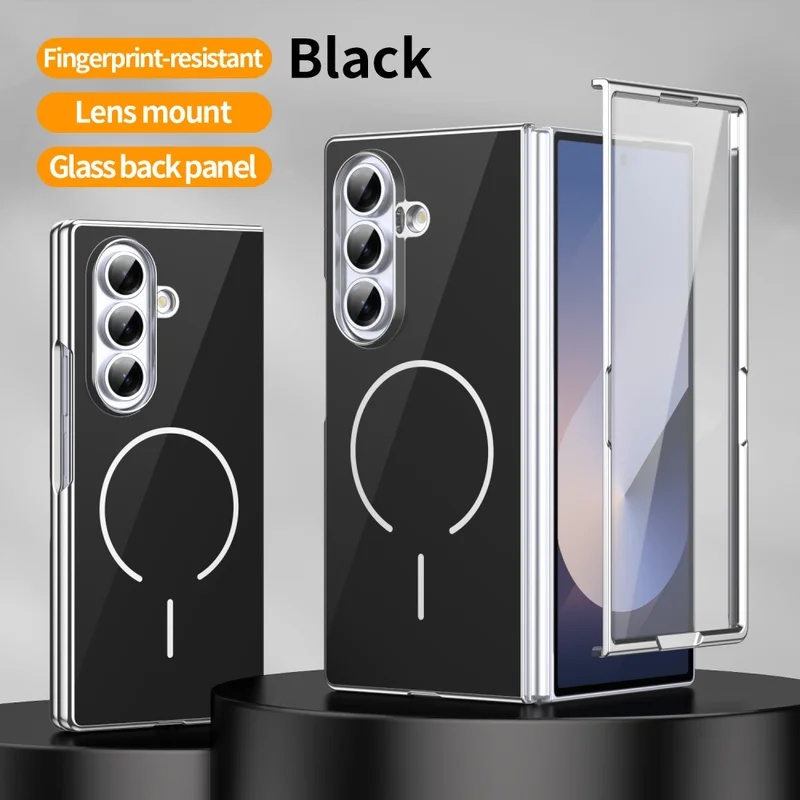 Tech Accessories Business - เคสโทรศัพท์แบบพับได้แม่เหล็กแก้วสำหรับ Samsung Galaxy Z Fold 7