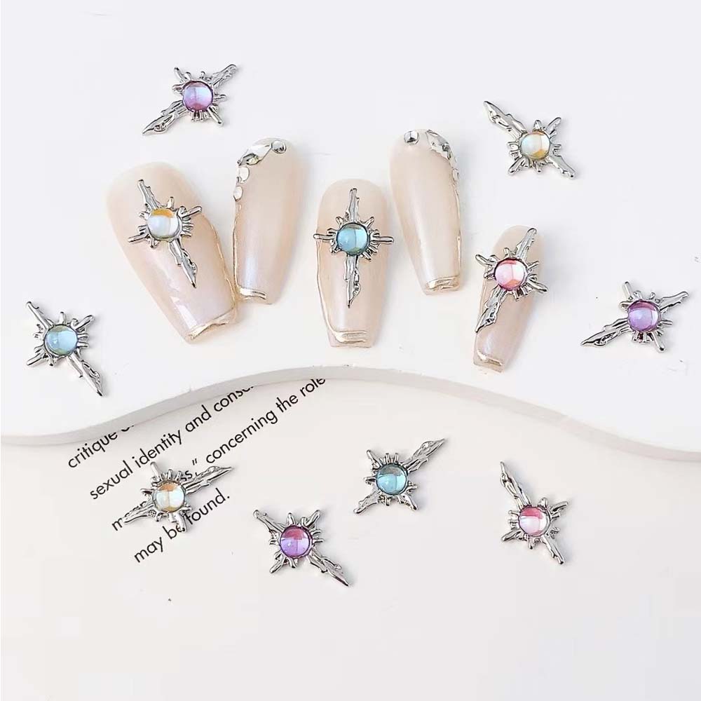 Trending Tech Accessories - 10 ชิ้น Aurora Cross Star Nail