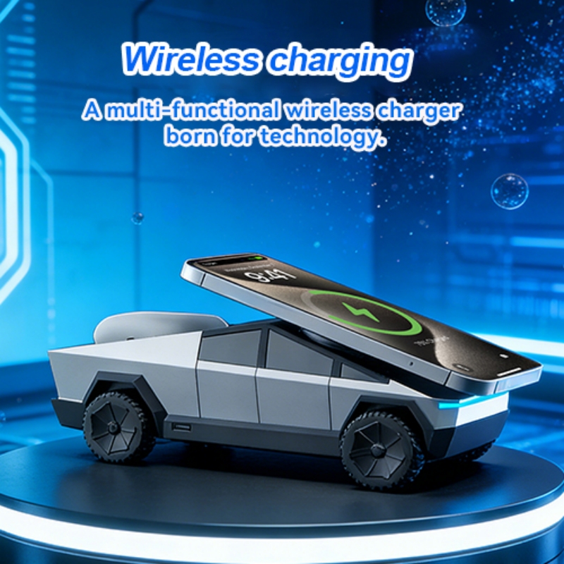 Wireless Charger 3 In 1 - แท่นวางเดสก์ท็อป 3-in-1 CyberDock สถานีชาร์จไร้สายสำหรับสมาร์ทโฟนและหูฟัง
