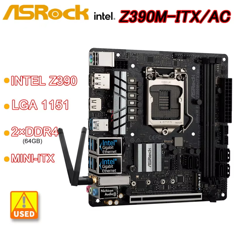 Intel Cpu Core I9 - แอสrock Z390M-ITX/AC มินิ-ITX เมนบอร์ดอินเทล Z390 LGA
