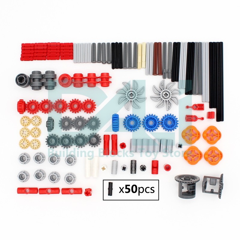 Tech Gear Accessories - 181 ชิ้นส่วน MOC ทางเทคนิค ข้อต่อเพลา ปุ่มเกียร์