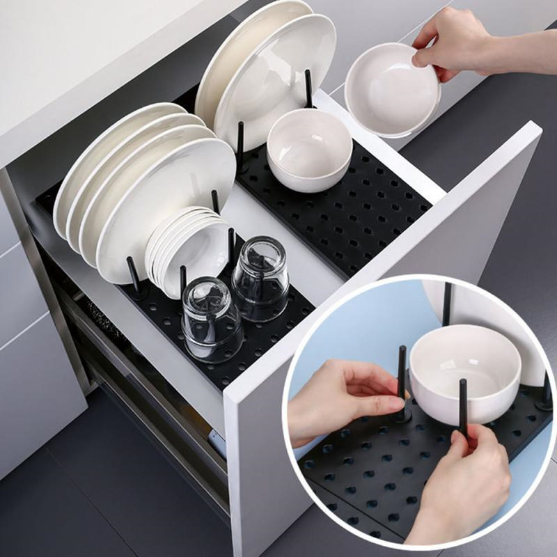 Tech Accessories Organizer - ห้องครัวจานแห้งRackแผ่นชั้นวางพลาสติกที่ถอดออกได้ผู้ถือจานอ่างล้างจานDraining Storage Stand Homeอุปกรณ์เสริม