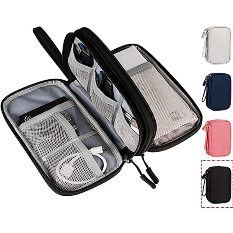 Tech Accessories Organizer - กระเป๋าใส่สายเคเบิลแบบพกพา กระเป๋าเก็บอุปกรณ์ดิจิตอล กระเป๋าใส่สายชาร์จ สายดาต้า กระเป๋าจัดระเบียบ USB