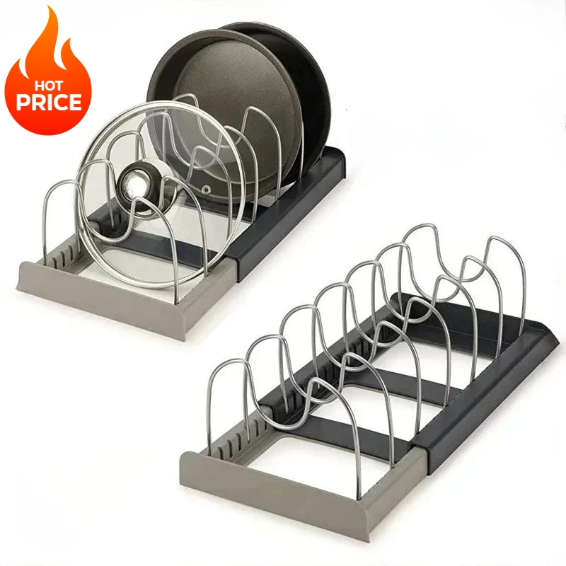 Tech Accessories Organizer - ชั้นวางฝาหม้อแบบใหม่ ชั้นเก็บของในตู้ ชั้นจัดระเบียบเครื่องครัว ชั้นวางประหยัดพื้นที่ในครัว อุปกรณ์เสริมสำหรับชั้นวาง