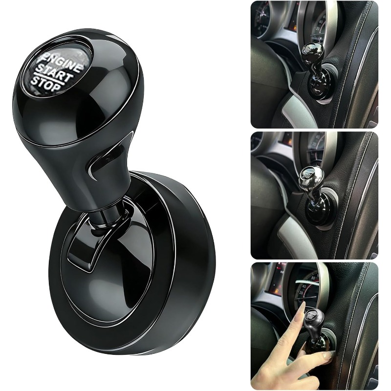 Tech Car Accessories - จอยสติ๊กตกแต่งสไตล์เรโทร ปุ่มสตาร์ทแบบกดครั้งเดียว คันโยกสตาร์ทแบบกด อุปกรณ์ตกแต่งภายในรถยนต์ ของขวัญสำหรับรถยนต์