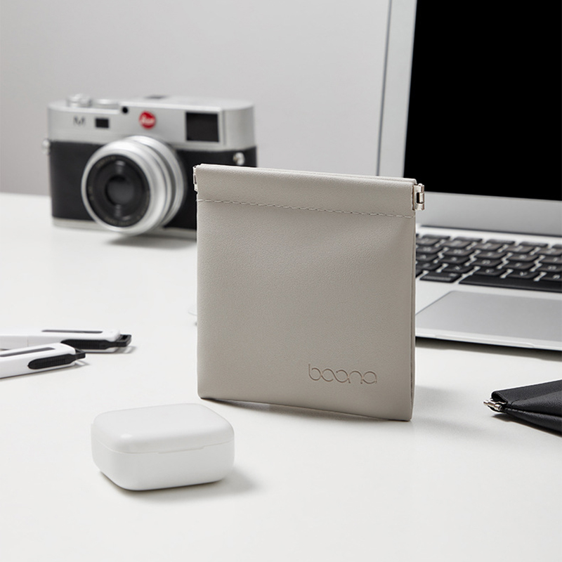 Tech Accessories Organizer - กระเป๋าเก็บของ PU หูฟังบลูทูธ สายดาต้า กระเป๋าจัดระเบียบอเนกประสงค์ขนาดเล็ก ช่องใส่แฟลชไดรฟ์