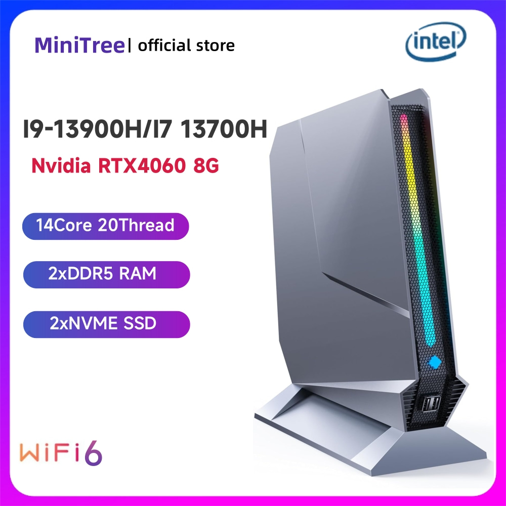 Intel Cpu Core I9 - คอมพิวเตอร์ตั้งโต๊ะขนาดเล็กสำหรับเล่นเกมส์ ซีพียู Core i9-13900H การ์ดจอ Nvidia