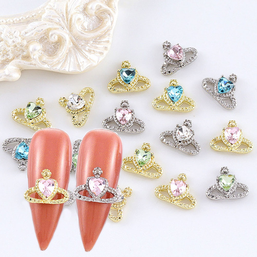 Trending Tech Accessories - 10 ชิ้น/ล็อต 3D Alloy Planet Nail