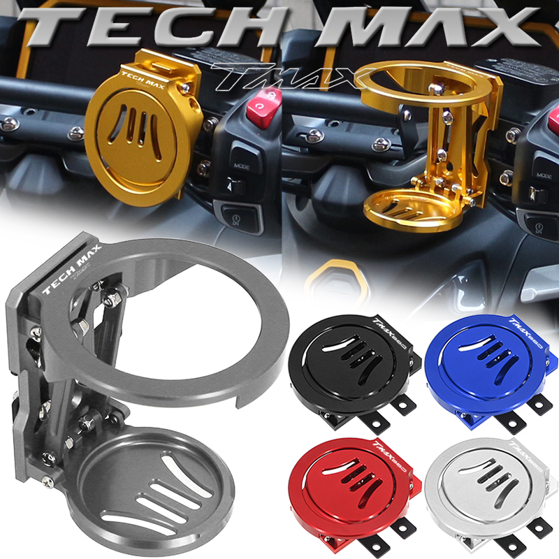 Tech Accessories 2022 - รถจักรยานยนต์อุปกรณ์เสริมเครื่องดื่มน้ําถ้วยผู้ถือเครื่องดื่มกาต้มน้ําขาตั้งสําหรับ YAMAHA TMAX 560 TECH MAX