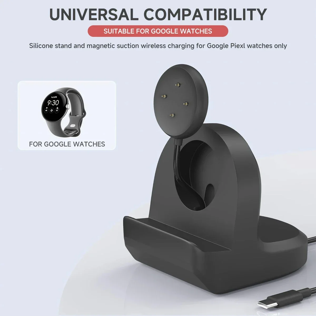 ซิลิโคนอ่อน Charger Cradle Doc - Wireless Charger 3 In 1 บทวิจารณ์และราคา