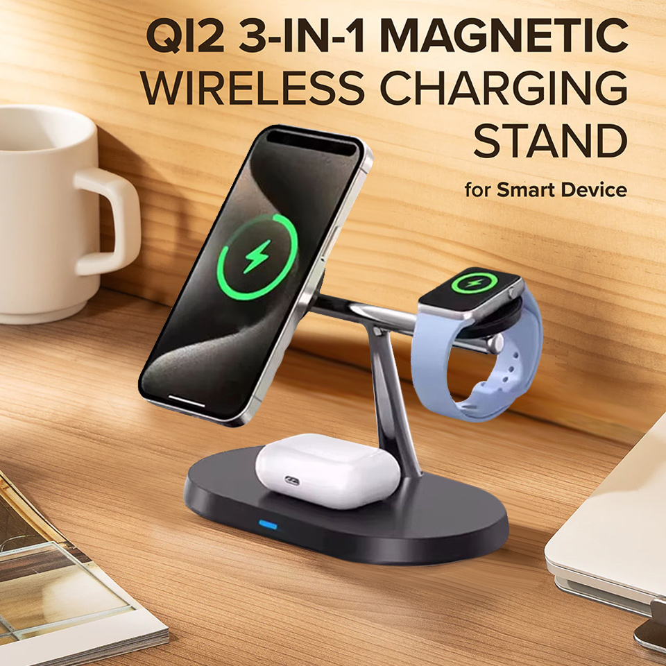 แท่นชาร์จไร้สายแม่เหล็ก 3 in 1 - Wireless Charger 3 In 1 บทวิจารณ์และราคา