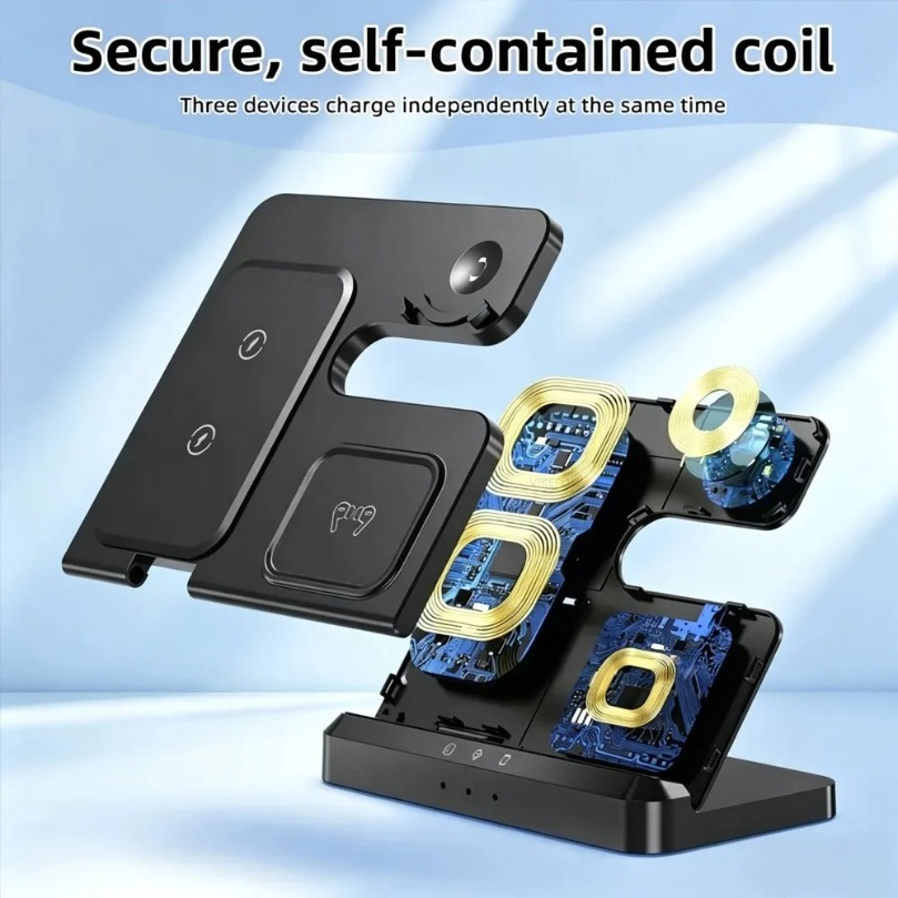 แท่นชาร์จไร้สายแบบเร็ว 3 in 1  - Wireless Charger 3 In 1 บทวิจารณ์และราคา