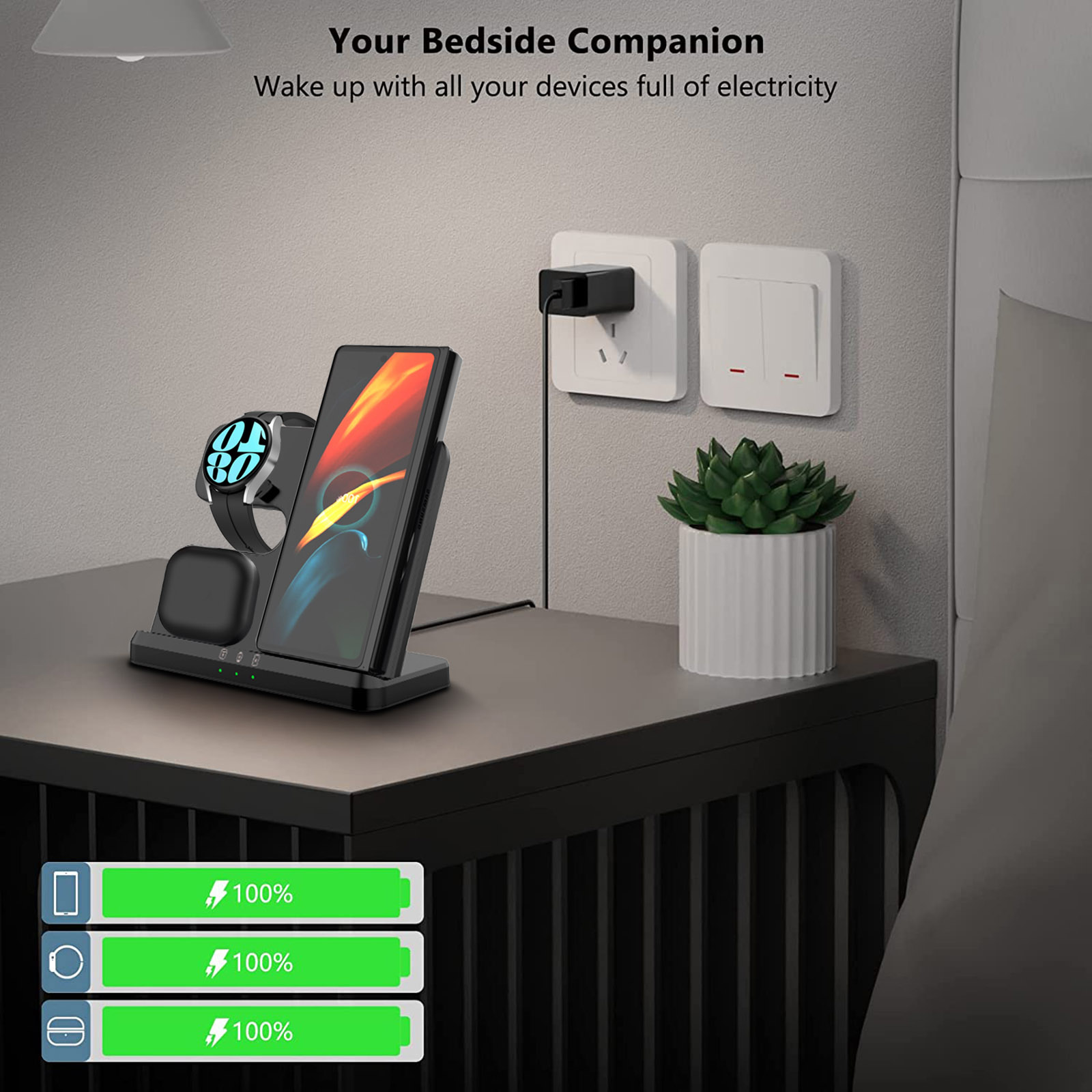 แท่นชาร์จไร้สาย 3 in 1 สำหรับ  - Wireless Charger 3 In 1 บทวิจารณ์และราคา