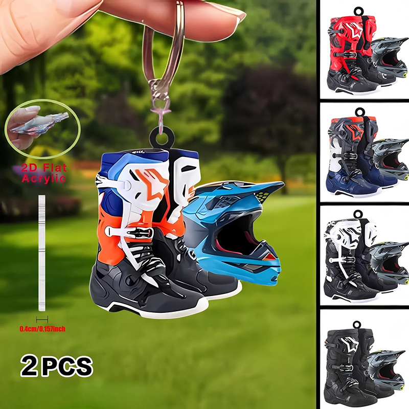 พวงกุญแจรถมอเตอร์ไซค์แบบแบน 2  - Tech Accessories Bag บทวิจารณ์และราคา