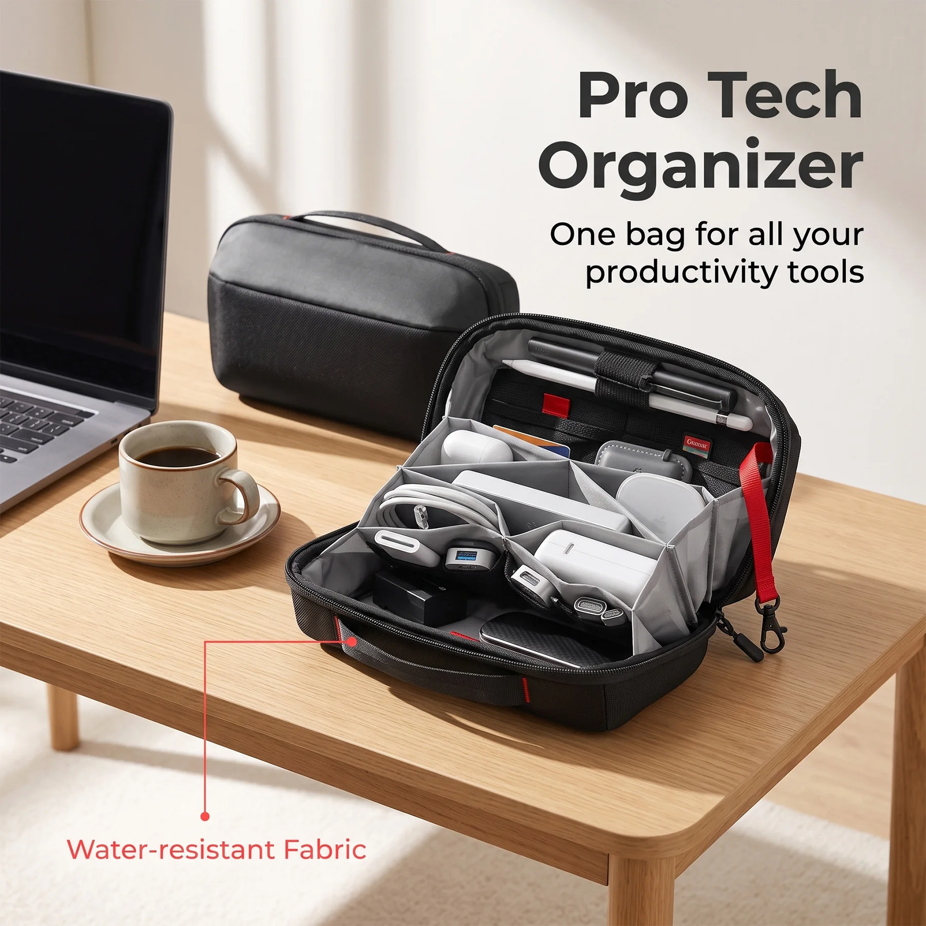 กระเป๋าจัดระเบียบอุปกรณ์เทคโนโ - Tech Accessories Organizer บทวิจารณ์และราคา