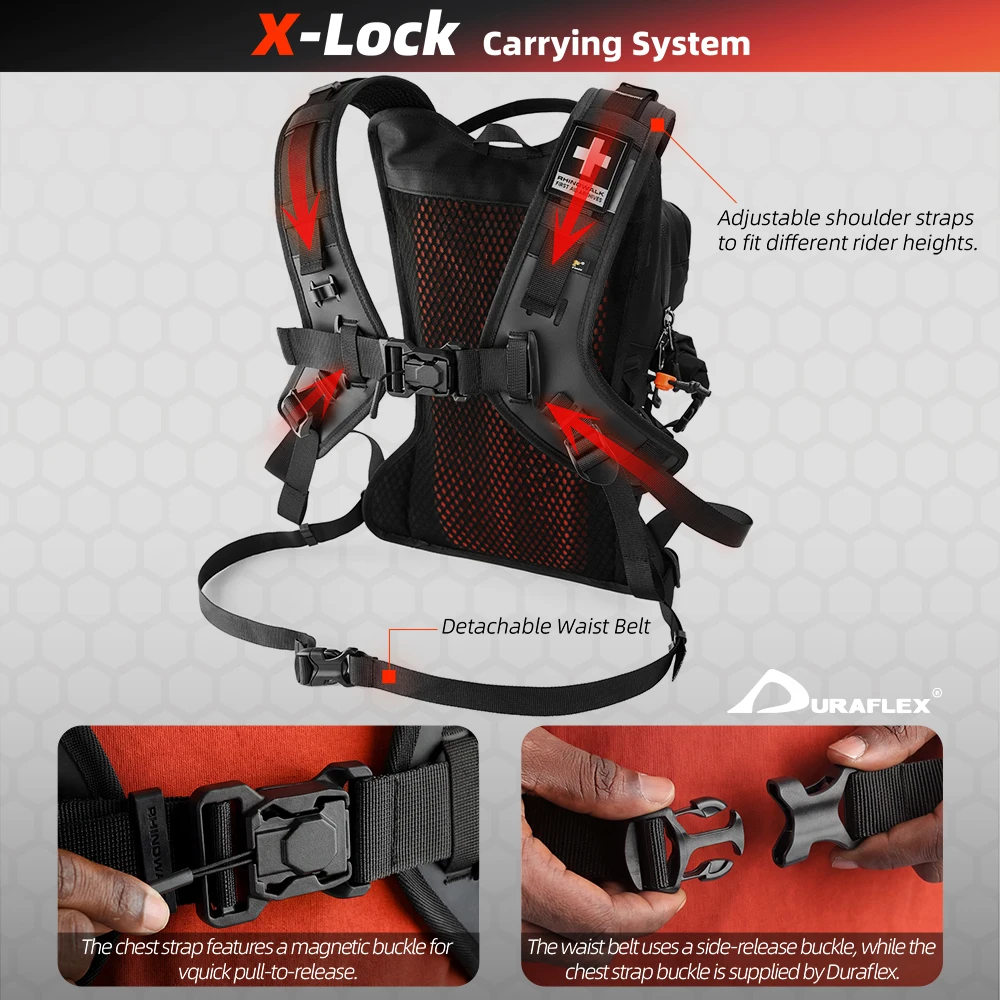 กระเป๋าเป้สะพายหลังสำหรับมอเตอ - Tech Accessories Bag บทวิจารณ์และราคา
