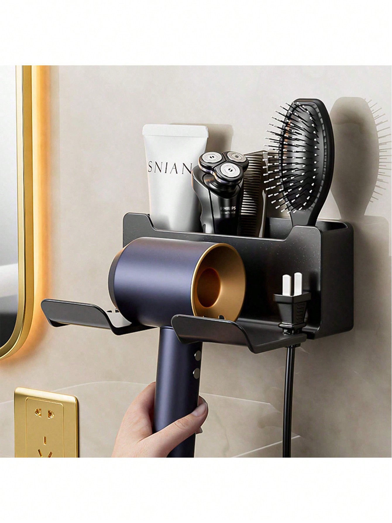 ที่วางเครื่องเป่าผมเป่าผนังแท่ - Tech Accessories Organizer บทวิจารณ์และราคา