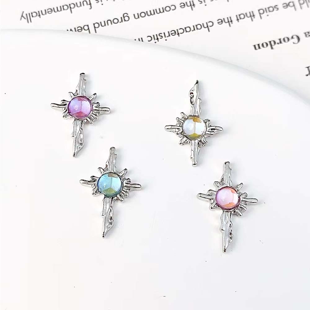 10 ชิ้น Aurora Cross Star Nail - Trending Tech Accessories บทวิจารณ์และราคา