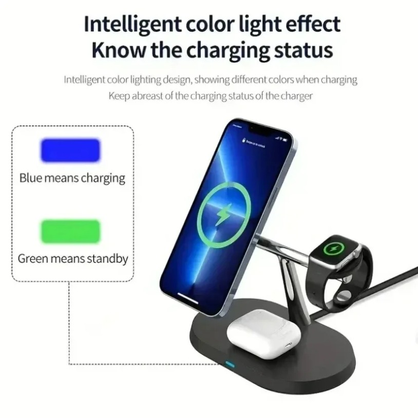 แท่นชาร์จไร้สายแม่เหล็ก 3 in 1 - Wireless Charger 3 In 1 บทวิจารณ์และราคา
