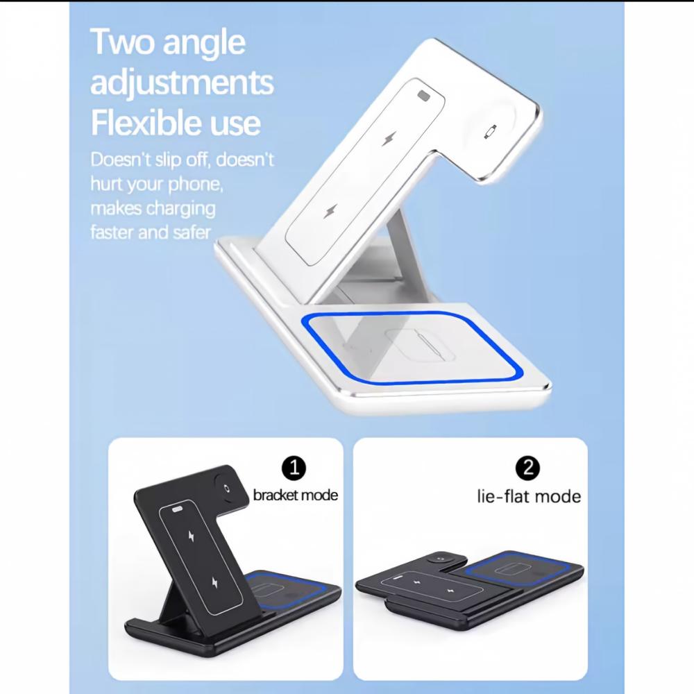 แท่นชาร์จไร้สายแบบพับได้ 3 in  - Wireless Charger 3 In 1 บทวิจารณ์และราคา