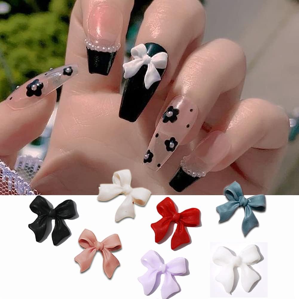 100 ชิ้นสีชมพูสีขาว Bowk Nail  - Trending Tech Accessories บทวิจารณ์และราคา