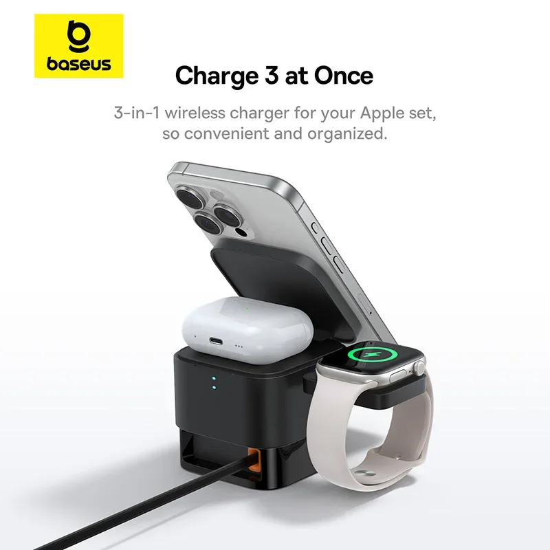 แท่นชาร์จไร้สายแม่เหล็ก Baseus - Wireless Charger 3 In 1 บทวิจารณ์และราคา