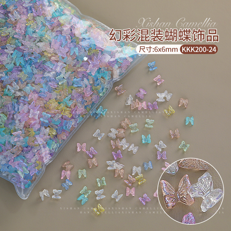 100pcs 6mm Aurora ผีเสื้อเล็บ  - Trending Tech Accessories บทวิจารณ์และราคา