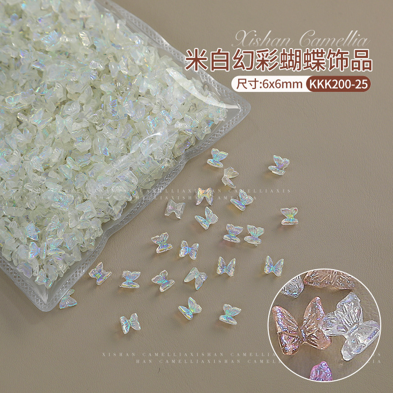 100pcs 6mm Aurora ผีเสื้อเล็บ  - Trending Tech Accessories บทวิจารณ์และราคา
