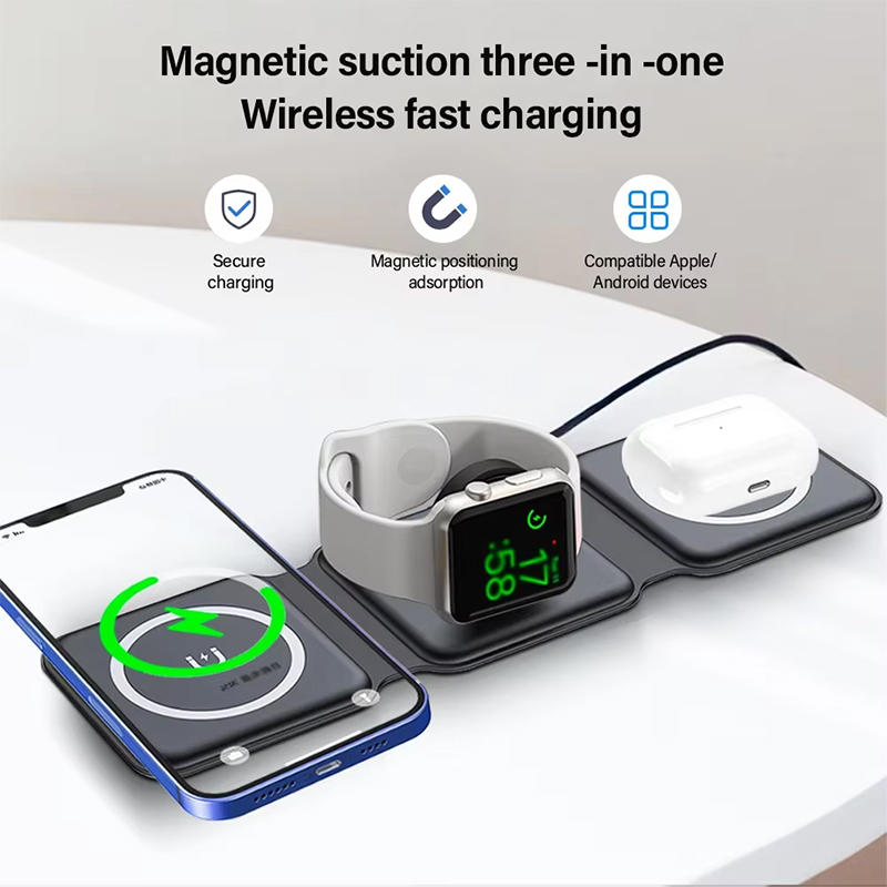 แท่นชาร์จแม่เหล็กพับได้ Univer - Wireless Charger 3 In 1 บทวิจารณ์และราคา