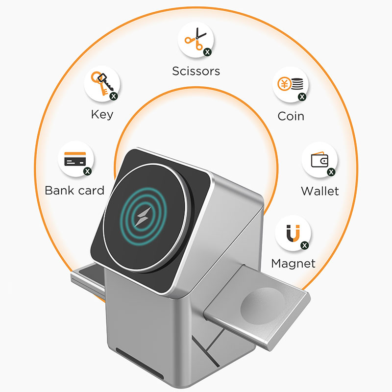 แท่นชาร์จไร้สายแบบหมุนได้ 15W  - Wireless Charger 3 In 1 บทวิจารณ์และราคา
