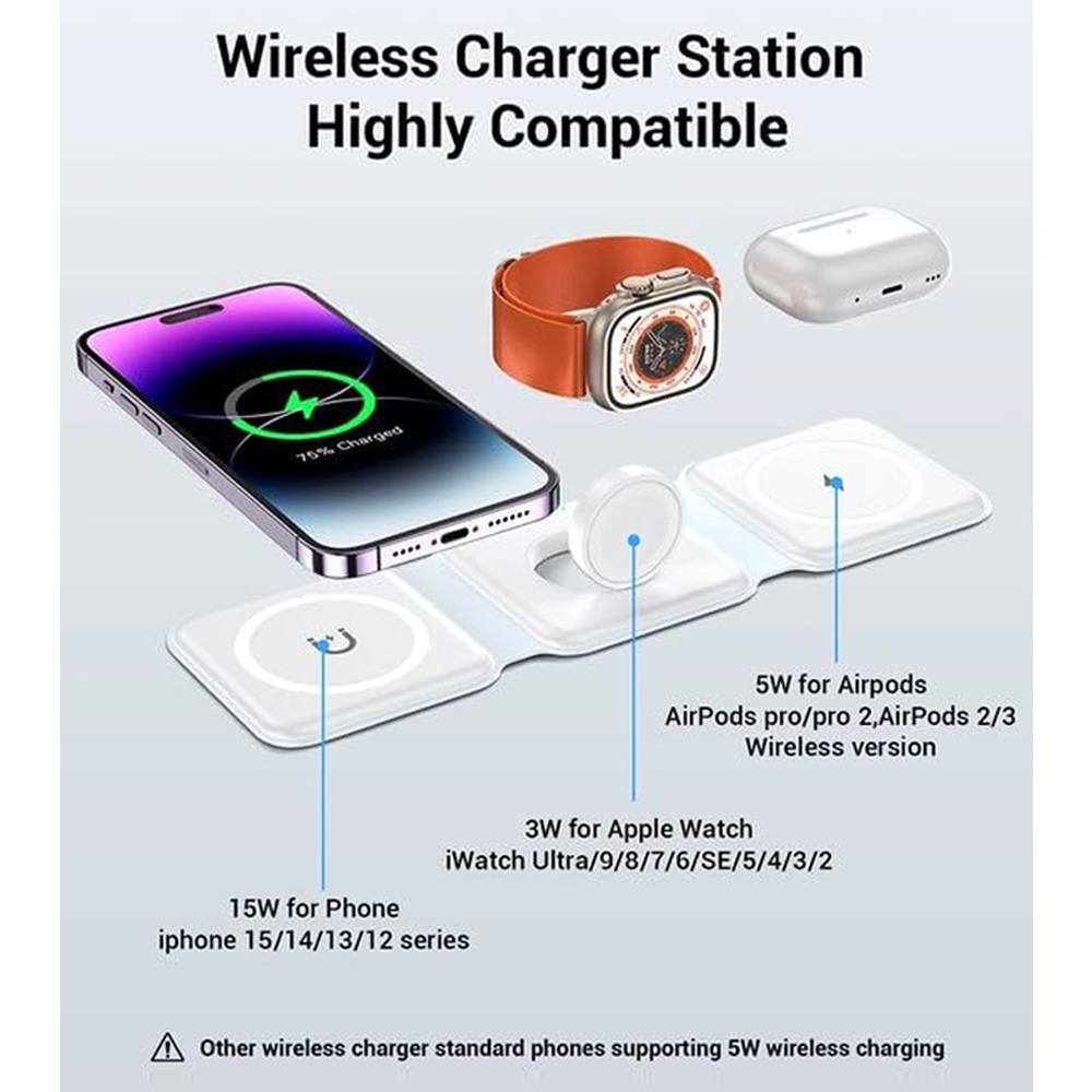 สถานีชาร์จไร้สาย 3-in-1 ชาร์จเ - Wireless Charger 3 In 1 บทวิจารณ์และราคา