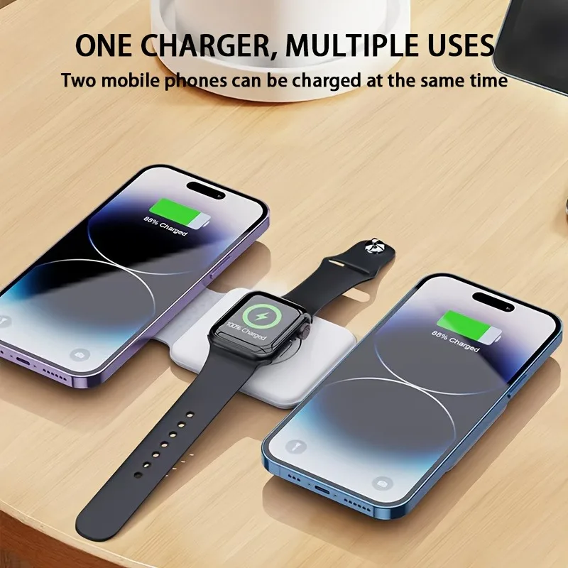 แท่นชาร์จไร้สายแม่เหล็กแบบพกพา - Wireless Charger 3 In 1 บทวิจารณ์และราคา